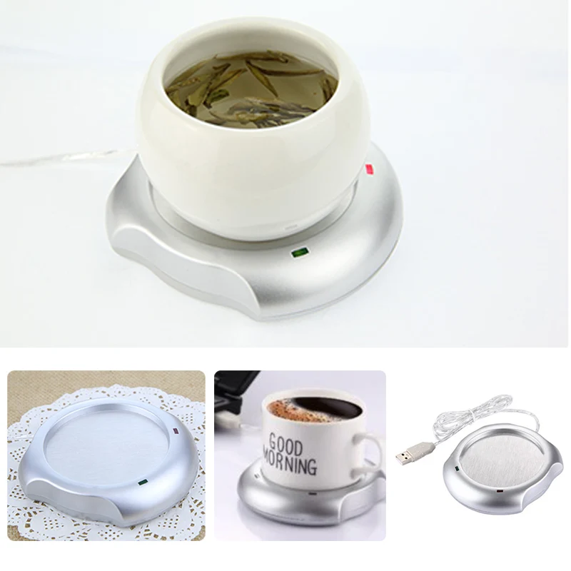 1pcs Prenosné USB Elektrické Pohár Teplejšie Čaju, Kávy Nápojov Pohár Kúrenie Pad Mat 2