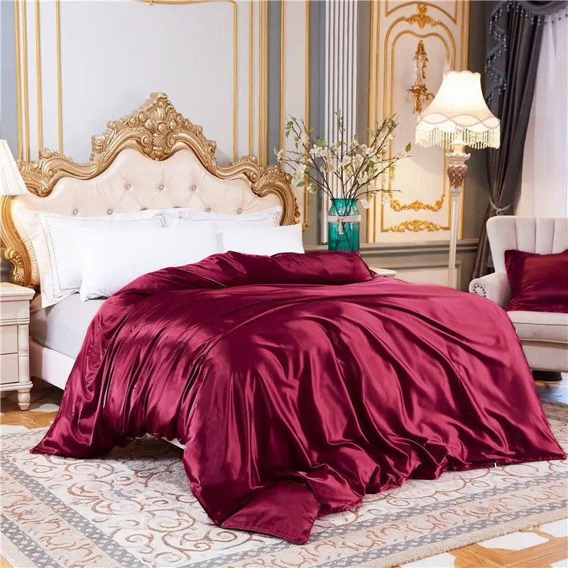 Rayon 1PCS Perinu Farbou Mod Posteľ Kryt Mäkké Kráľ/Kráľovná Eleganciu posteľná bielizeň Size Posteľ Domov 1.5/1.8 M Posteľ 4