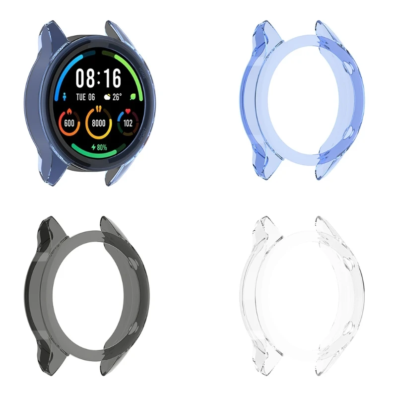 Ultra-Slim Mäkké TPU Sledovať Prípade, že Kože Shell Ochranný Kryt Puzdro pre -Xiao Mi Watch Color Športové Vydanie 1