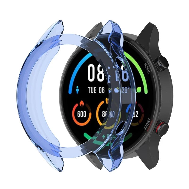 Ultra-Slim Mäkké TPU Sledovať Prípade, že Kože Shell Ochranný Kryt Puzdro pre -Xiao Mi Watch Color Športové Vydanie 5