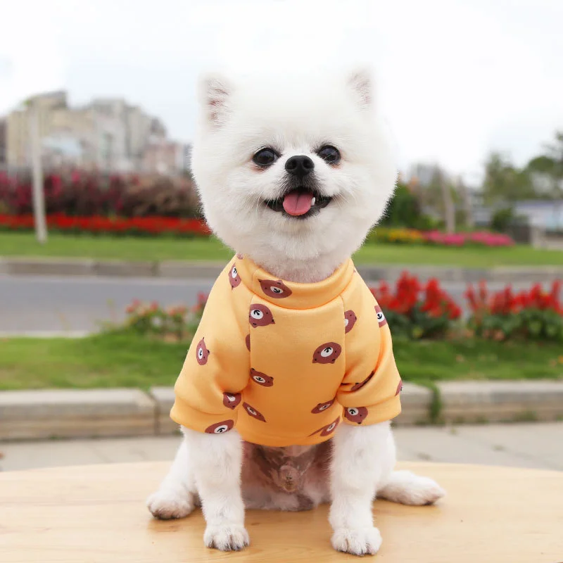 Oblečenie Pre Psy, Roztomilý Tlač Malý Pes Bunda S Kapucňou, Srsť Pre Psov Teplé Zimné Oblečenie Pre Pet Chihuahua Buldog Mikina Oblečenie Pre Mačky 0