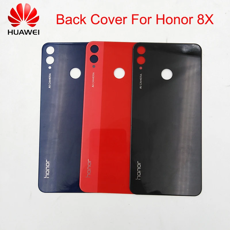 Pre Huawei Honor 8X Kryt Batérie Späť Zadné Bývanie Dvere Prípade Panel Náhradné Diely Pre Česť 8 X S Samolepiace Nálepky & Logo 5