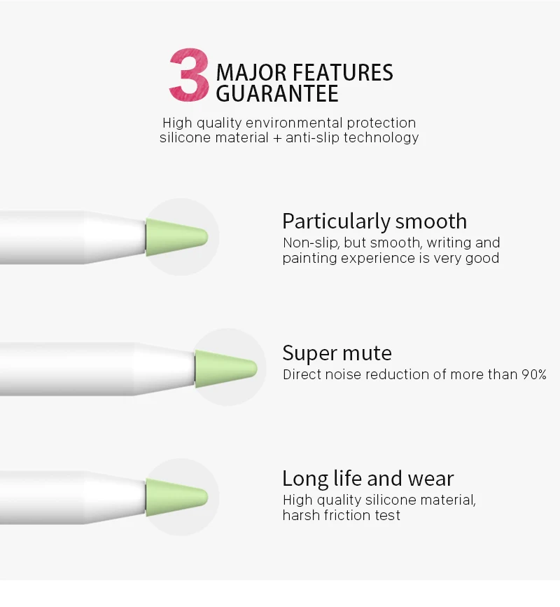 8pcs Silikónové Náhradný Tip puzdro pre Apple Ceruzka 1 2 Dotykový Stylus Pen Prípade Nib Ochranný Kryt Kože pre Apple Ceruzka 2