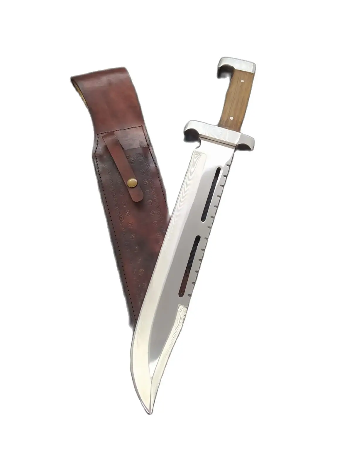 Drevo rukoväť veľký rambo noža bowie,nôž na vonkajšie,prežitie defenzívne taktické pevný nôž, 3