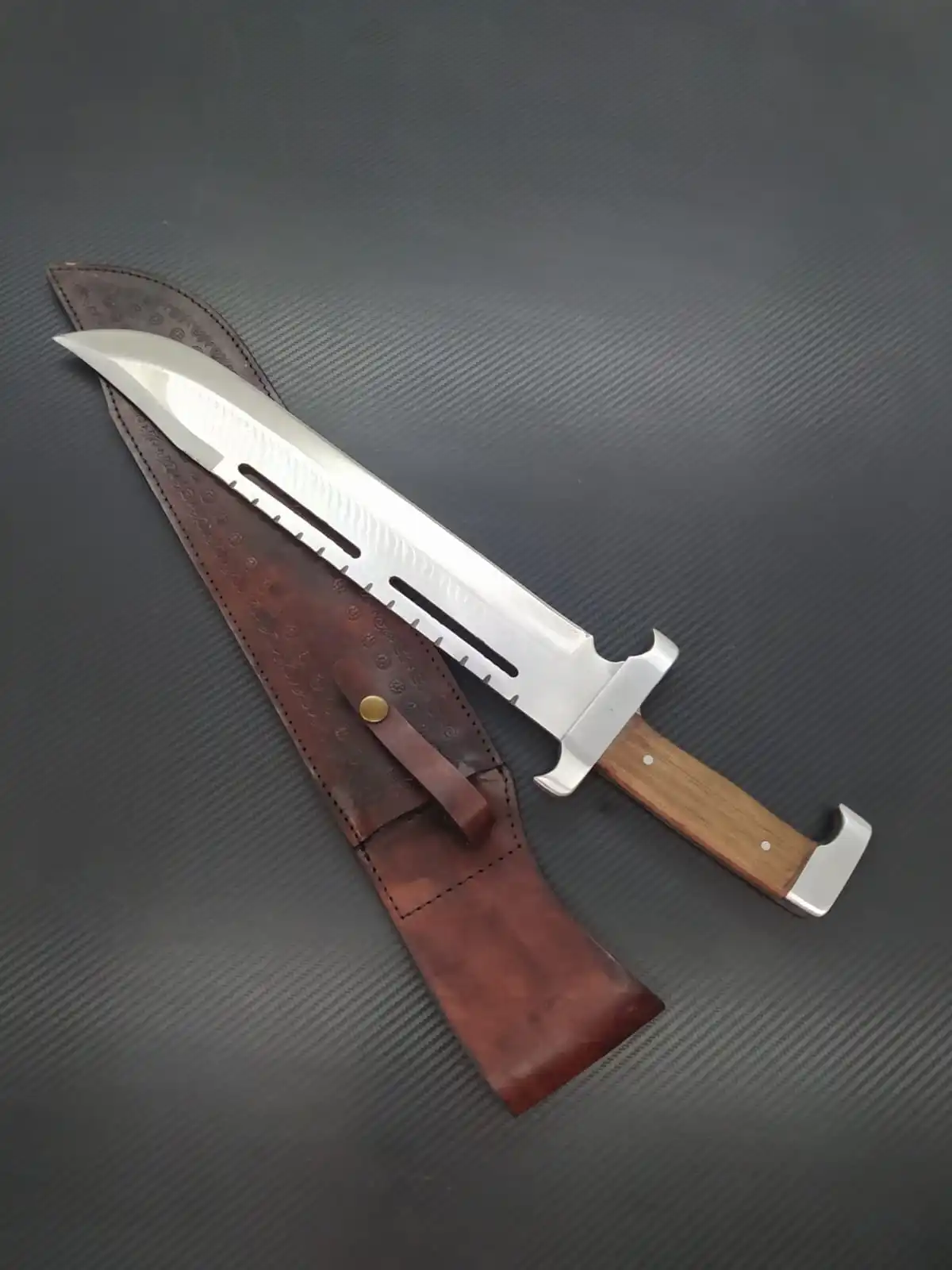 Drevo rukoväť veľký rambo noža bowie,nôž na vonkajšie,prežitie defenzívne taktické pevný nôž, 4