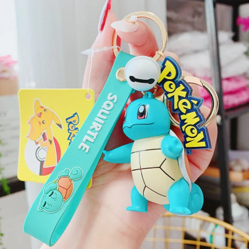 6 štýlov Skutočné Pokémon Pikachu Keychain Prívesok Údaje Prívesok Hračka Anime Charakter Squirtle Bulbasaur Bábika Modelu Deti Darček 0