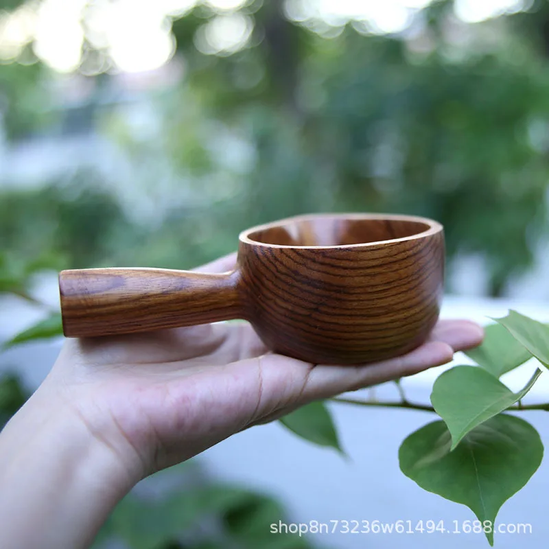 12*8*5.5 cm Japonský retro mini dreva lopatka Tvorivé drevené vodné lis s rukoväť vody lyžicu kuchyni drevený riad 4