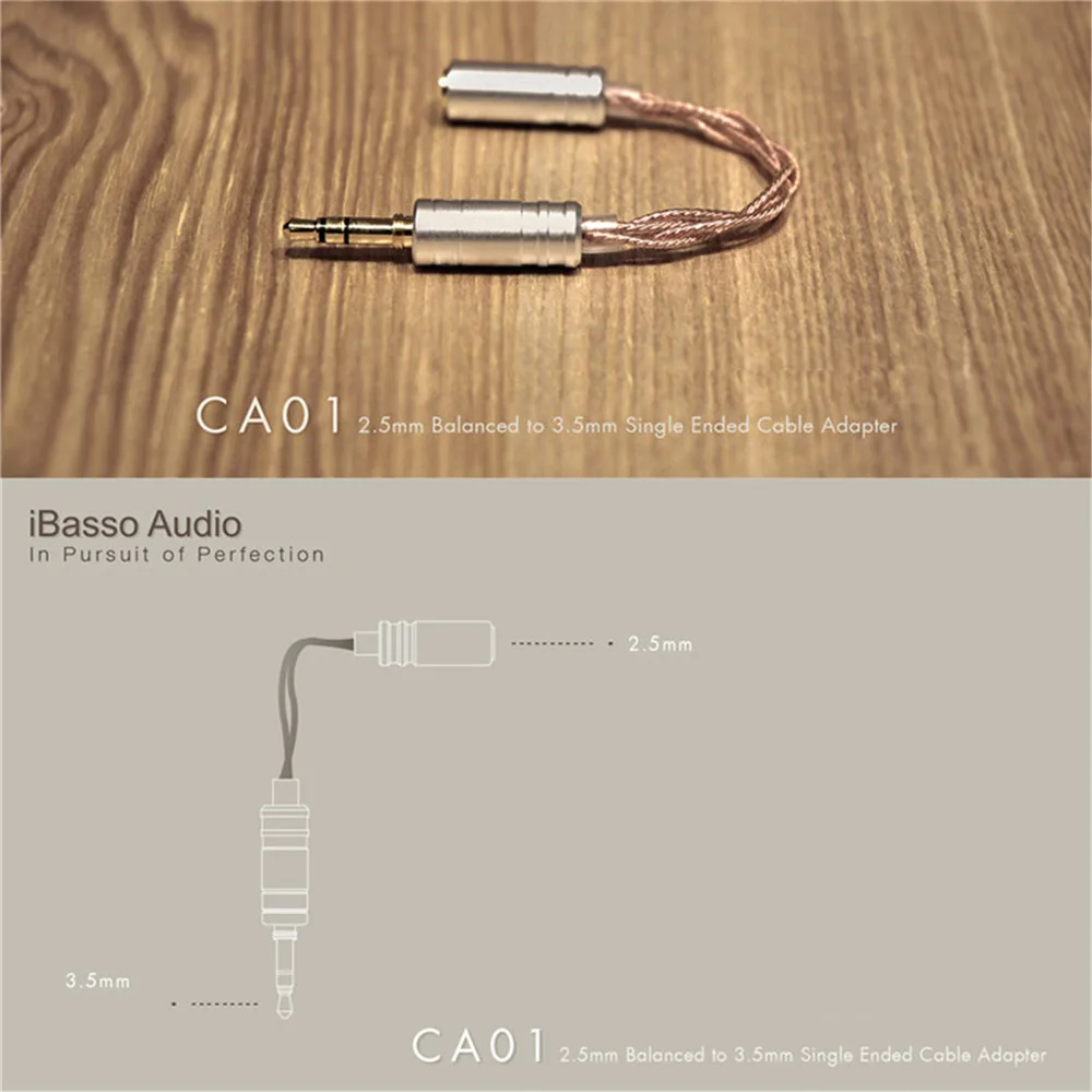 Pre IBASSO 2,5 mm, Vyvážené na 3,5 mm Adaptér CA01, 2,5 mm Zostatok na 4,4 mm Adaptér CA02 Slúchadlá, Vyvážené Príslušenstvo 1