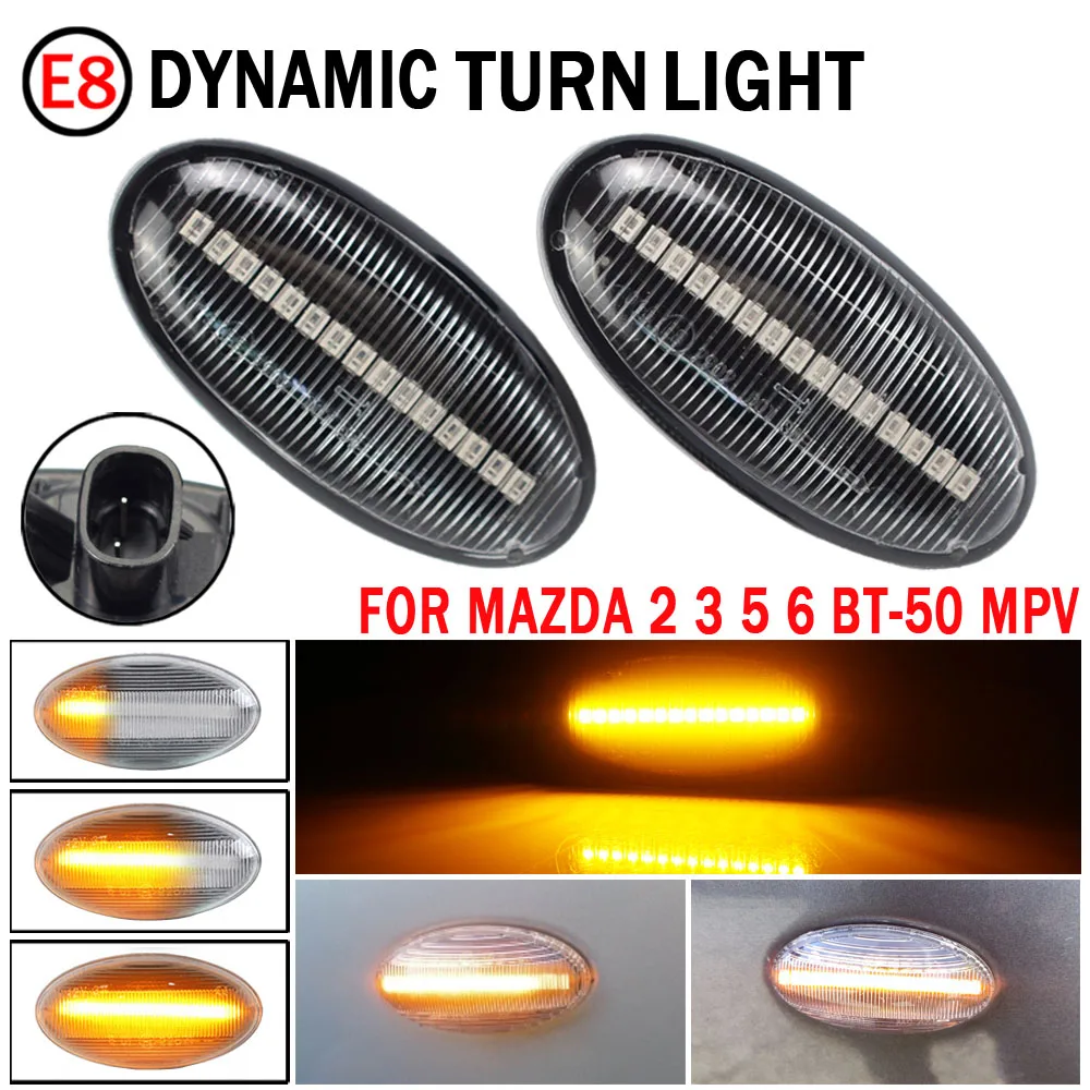 Pre Mazda 3 (BL) na roky 2009-2013 Dynamické LED Blinker Strane Marker Zase Signálneho Svetla na Čítanie 5