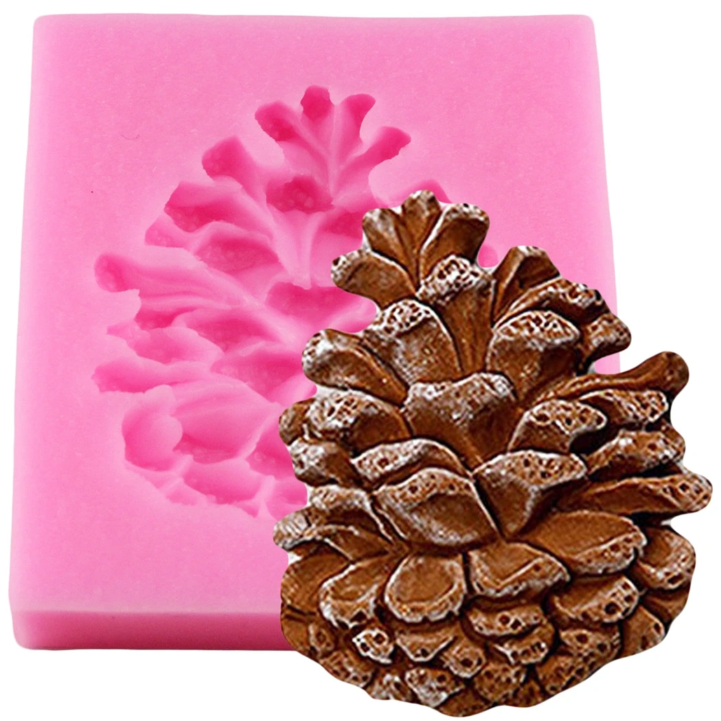 Justdolife Pinecone Silikónové Tortu Formy 3D Fondant Formy Cupcake Želé Cukríky, Čokoládové Dekorácie Pečenie Nástroj Formy Tortu Nástroje 1
