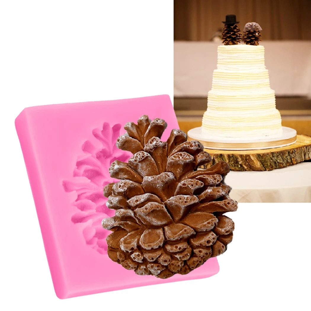 Justdolife Pinecone Silikónové Tortu Formy 3D Fondant Formy Cupcake Želé Cukríky, Čokoládové Dekorácie Pečenie Nástroj Formy Tortu Nástroje 3