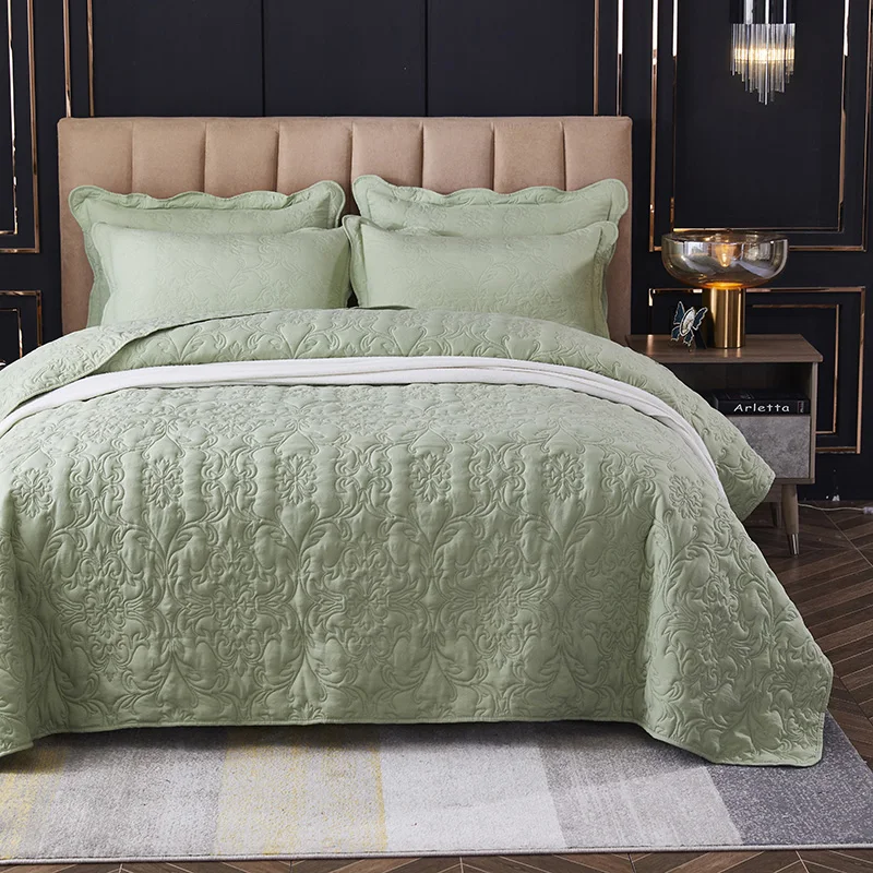 Nový Luxusný Farbou Prešívaný Bavlny, Prikrývka Pohodlné Deka Tatami Mat prehoz cez posteľ Posteľ list Posteľ Kryt obliečky na Vankúše #/ 3