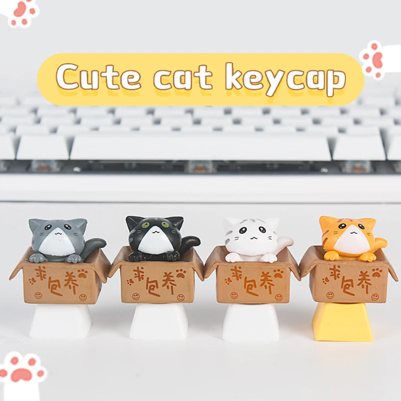 Vlastné Keycaps Super Roztomilý Požiadať O Mačku Osobnosti Dizajn Cartoon Osi Herné Príslušenstvo Remeselníka Keycap 5