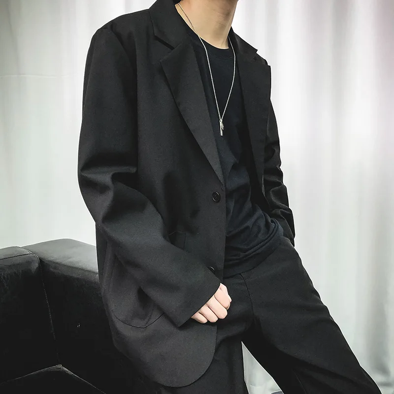 2021 Nové Mužov Ležérne Sako Sako Muž Ženy Japonsko Kórea Streetwear Retro Móda Voľné Vyhovovali Kabát Vrchné Oblečenie 1