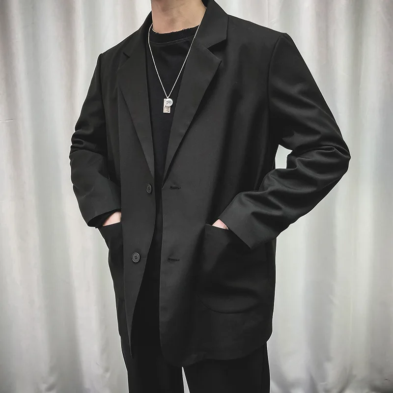 2021 Nové Mužov Ležérne Sako Sako Muž Ženy Japonsko Kórea Streetwear Retro Móda Voľné Vyhovovali Kabát Vrchné Oblečenie 2