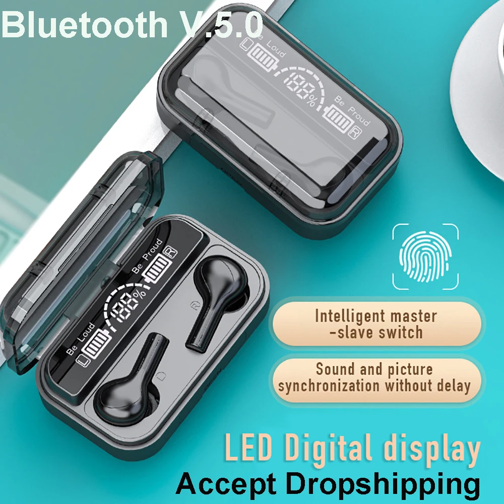 TWS Nové Bezdrôtové Slúchadlá Bluetooth 5.0 Slúchadlá TWS Mini In-ear Športové Bežecké Headset Podporu iOS/Android Telefóny HD Hovor 2