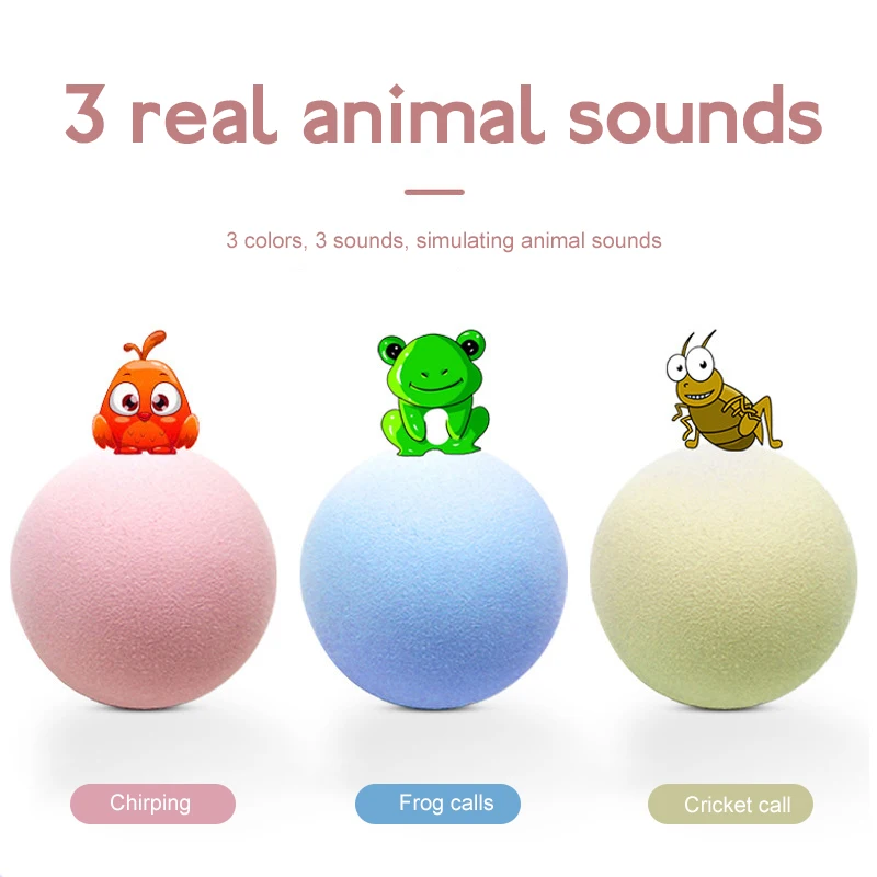 Cat Hračka Pet Gravity Ball Simulácie Zvieracích Znejúce Loptu Pet Produkt Hrať Žuvanie Loptu Catnip Školenia Prilákať Baviť Dodanie 5