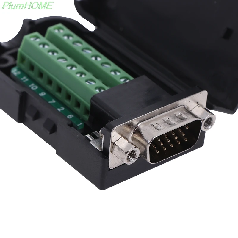 1Pc Vysokej Kvality D-SUB DB15 VGA Ţeny / Muţi 3 Riadky 15 Pin Plug Breakout Svoriek Konektorov 0