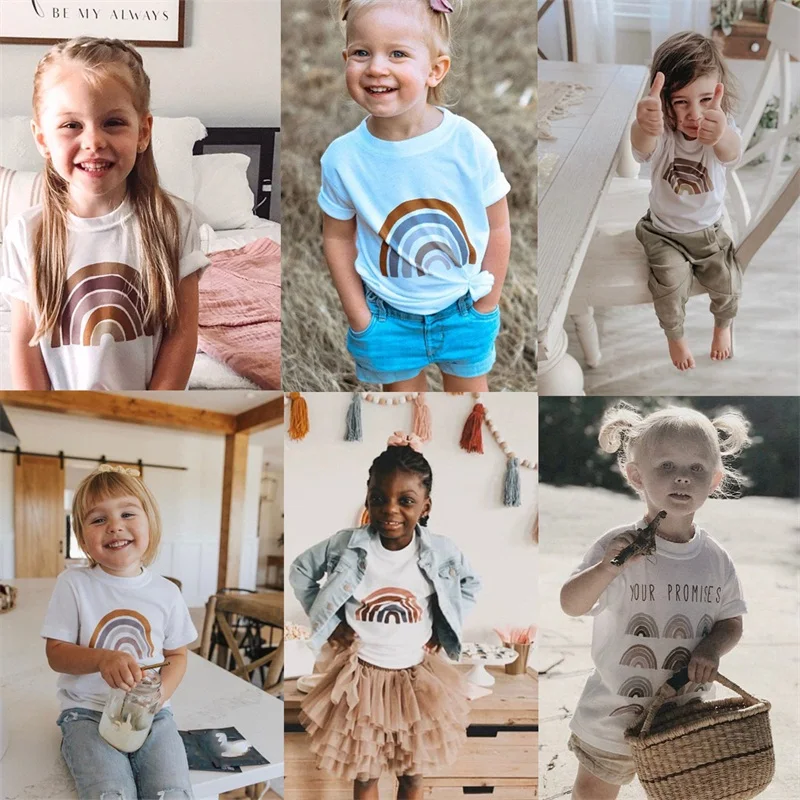 2021 Nové Letné Chlapci T-Shirt Módny Vzor Deti T Shirt Dievčatá Bavlna Krátke Rukávy Topy Unisex Jednorožec Tees Deti Oblečenie 3