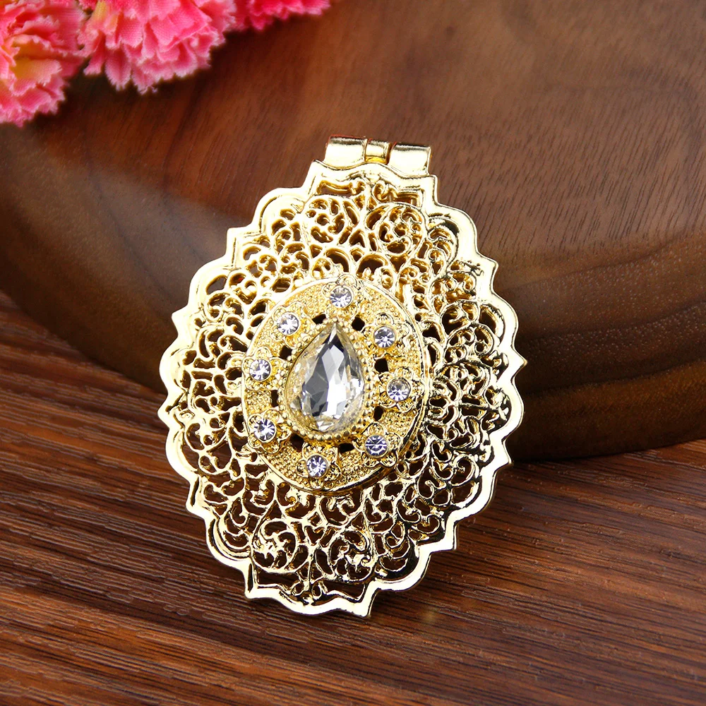 Sunspicems Rose Gold&Silver Farba Maroko Brošňa Kolíky Pre Ženy Kaftane Brošňa&Náhrdelník Prívesok Dvojaký Účel Arabských Svadobné Šperky 5