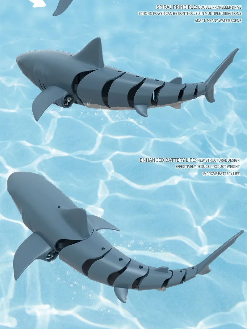 Nepremokavé Rádiové Diaľkové Ovládanie Elektronické Shark Ryby Loď Odolné 4 Kanál pod vodou Hračka na Kreatívne Deti Darčeky детские игрушки 1