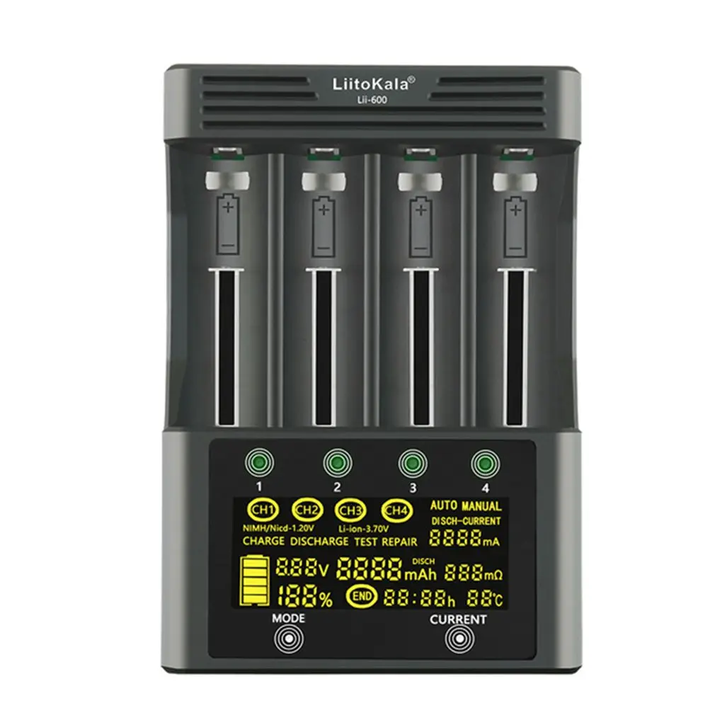 US/EU/UK Plug Lii-600/Lii-S8 Nabíjačka Pre Li-ion 3,7 V a NiMH 1.2 V batérie Vhodné pre 18650 26650 21700 26700 AA AAA 2