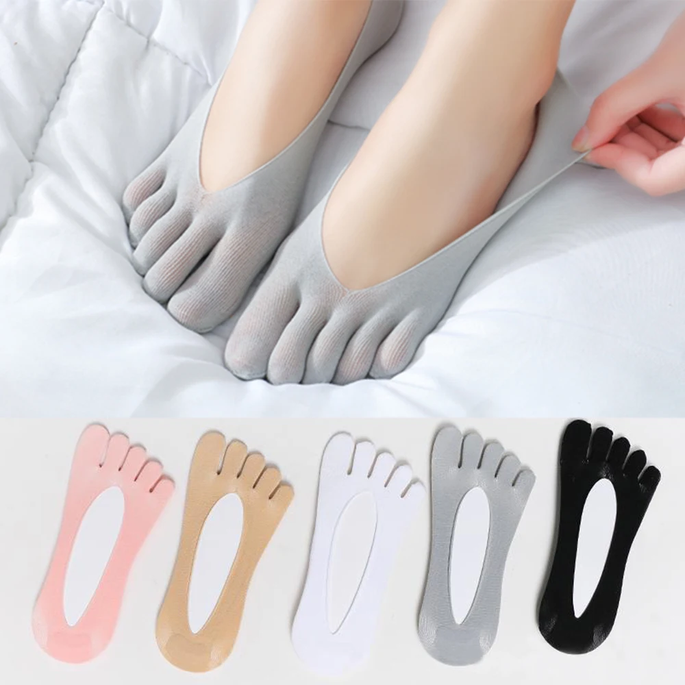 Ortopedické Kompresné Ponožky Ženy Split Prst Ponožky Ultra Low Cut Vložky Gel Kartu Starostlivosť O Nohy Nástroje Priedušná Neviditeľné Pančuchy 4