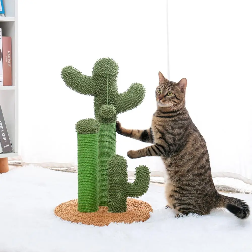 Roztomilý Kaktus Pet Mačka, Strom, Hračky s Loptou, Scratcher Príspevky pre Mačky Mačiatko Lezenie na Strom Cat Hračka Ochranu Nábytku Rýchle Dodanie 3