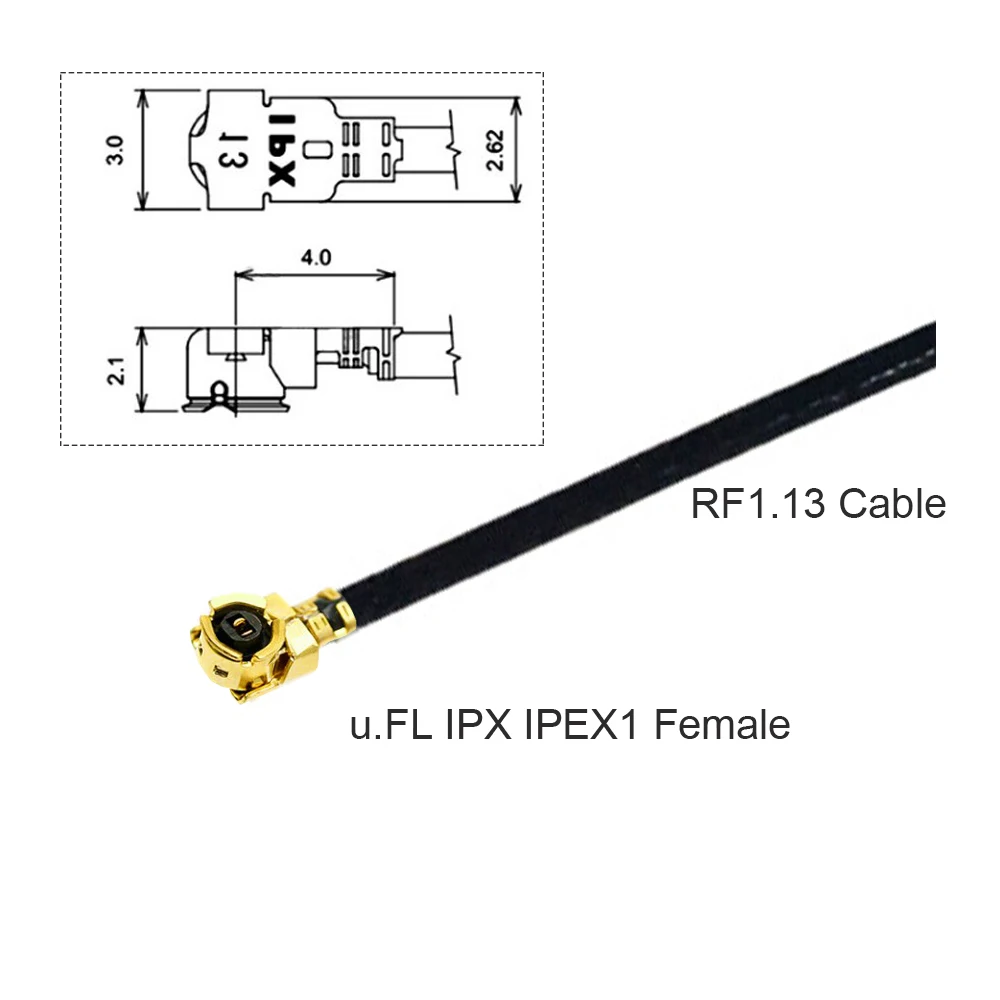 1PCS IPX IPEX1 U. fl Žena na U. fl IPEX1 Žena Antény WIFI Predlžovací Kábel ANTÉNNY Koaxiálny RF1.13 Pigtail pre Router 3g, 4g Modem 0