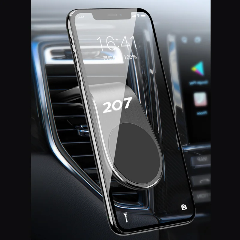 Kovové Magnetické Telefón Držiak na Peugeot 207 Air Vent Klip Mount Magnet Mobilný Stojan GPS Displeja auta Styling Príslušenstvo 4