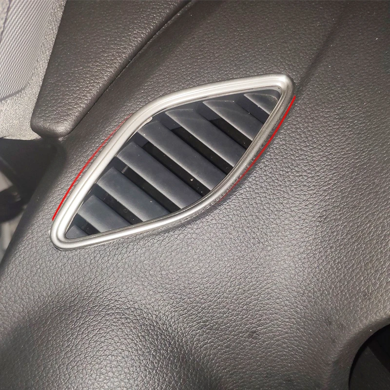 Z nehrdzavejúcej Ocele Auto, Interiér, prístrojová doska Strane Klimatizácia Zásuvky Otvory Rám Dekoratívne Nálepky Výbava Pre Audi A3 8V 2013-2019 1