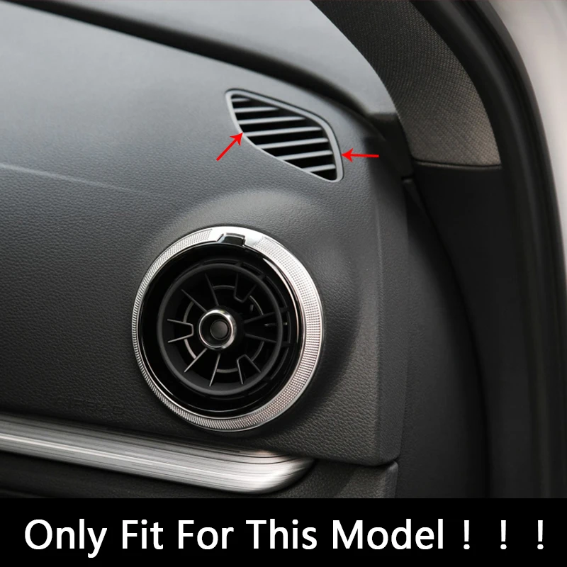 Z nehrdzavejúcej Ocele Auto, Interiér, prístrojová doska Strane Klimatizácia Zásuvky Otvory Rám Dekoratívne Nálepky Výbava Pre Audi A3 8V 2013-2019 4