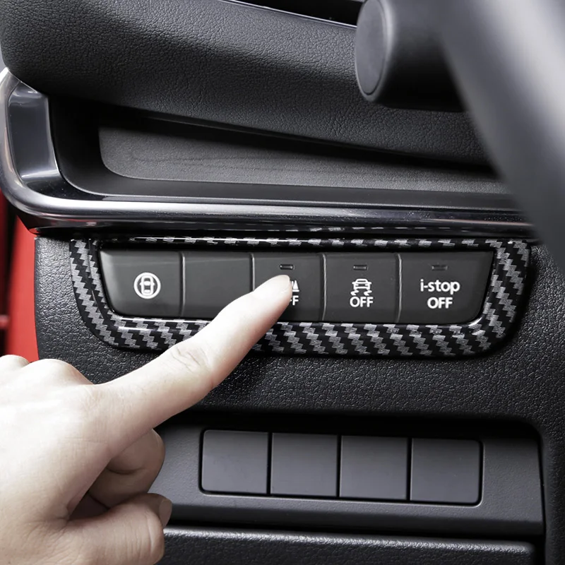Auto Panel Interiéru Tlačidlo Rám, Kryt Výbava Prístrojovej Doske Prepínač Tvarovanie Nálepka pre Mazda 3 Axela BP Príslušenstvo 2020 2021 1