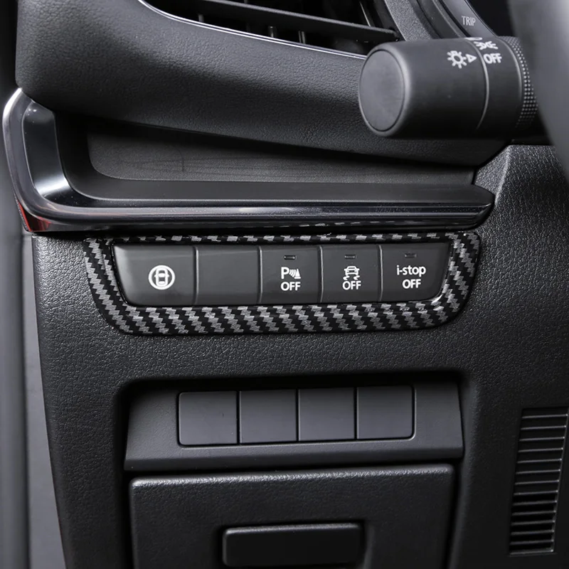 Auto Panel Interiéru Tlačidlo Rám, Kryt Výbava Prístrojovej Doske Prepínač Tvarovanie Nálepka pre Mazda 3 Axela BP Príslušenstvo 2020 2021 2