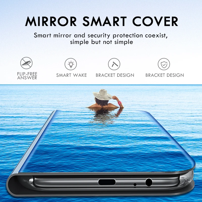 Smart Mirror Flip Puzdro Pre Huawei P10 Plus Prípadoch Etui Kožený Kryt Telefónu Pre Huawei P 10 P10 Plus P10Plus P10+ Magnetické Prípade 4