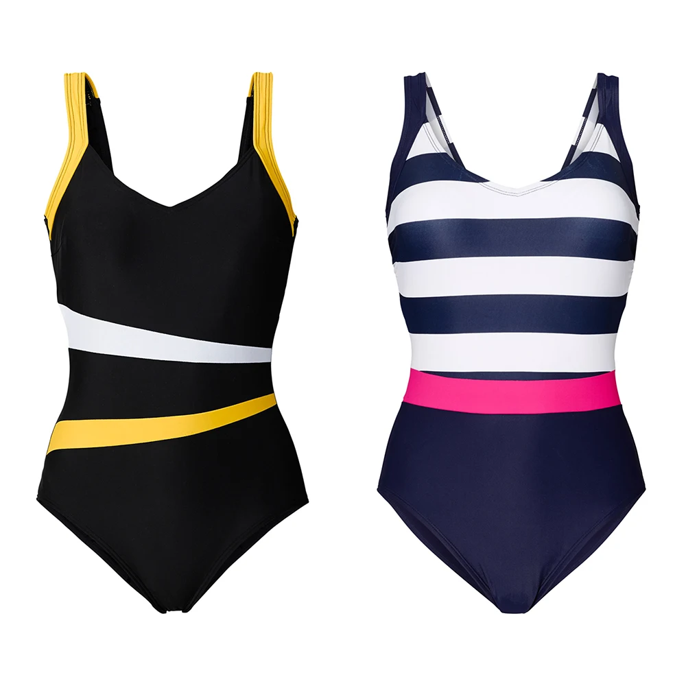 2020 Nové jednodielne Plavky Plus Veľkosť Plaviek Ženy Klasické Vintage plavky plážové oblečenie Backless Slim Plávať Nosenie M~2XL 5