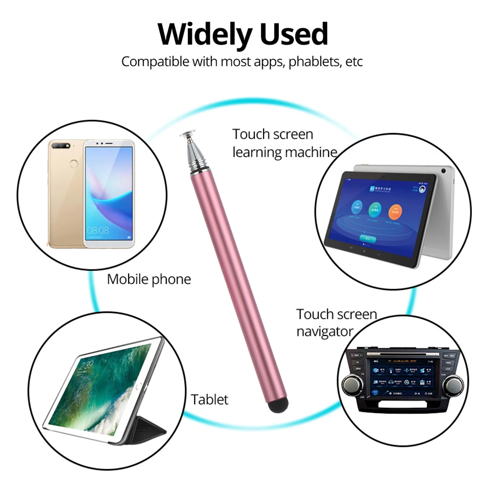 Stylus Pen Pre Smartphony 2 v 1 Dotykové Pero pre Samsung Xiao Tablet Obrazovke Pero Tenké Kreslenie Ceruzkou Hrubé Kapacita Pero-Prenosný 5