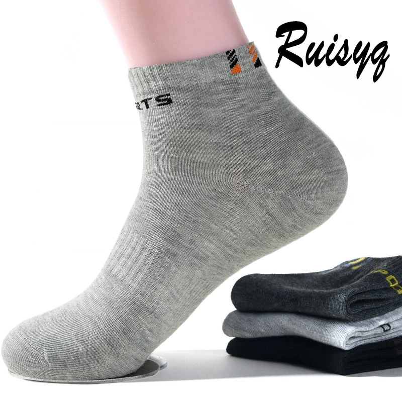 5 párov nové športové ponožky mužov ponožky jarné a letné bavlnené ponožky potu-absorbent tenké ponožky voľný čas dezodorant športové ponožky 5