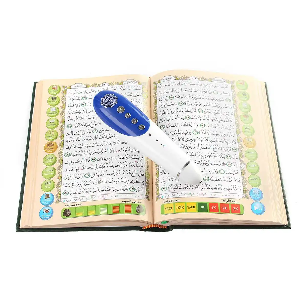 Digitálny Korán, Knihy Čítať Pen Set Moslimských Islamskej Kuran Reader Reproduktor Hráč Reciter Multi Language Svätý Korán, Čítanie s Pen 3