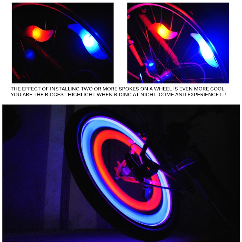 Bicykel Hovoril Svetlo Bicykli jazda na Bicykli Hovoril Drôt Pneumatiky Silikónové LED Koliesko Nepremokavé Shockproof 4
