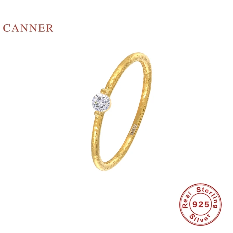 CANNER Biela/Žltá/Modrá Lesklý/Vrások Krúžok 925 Sterling Silver Luxusne Jemné Šperky Prstene Pre Ženy Anillos Bague 2021 Trend 3