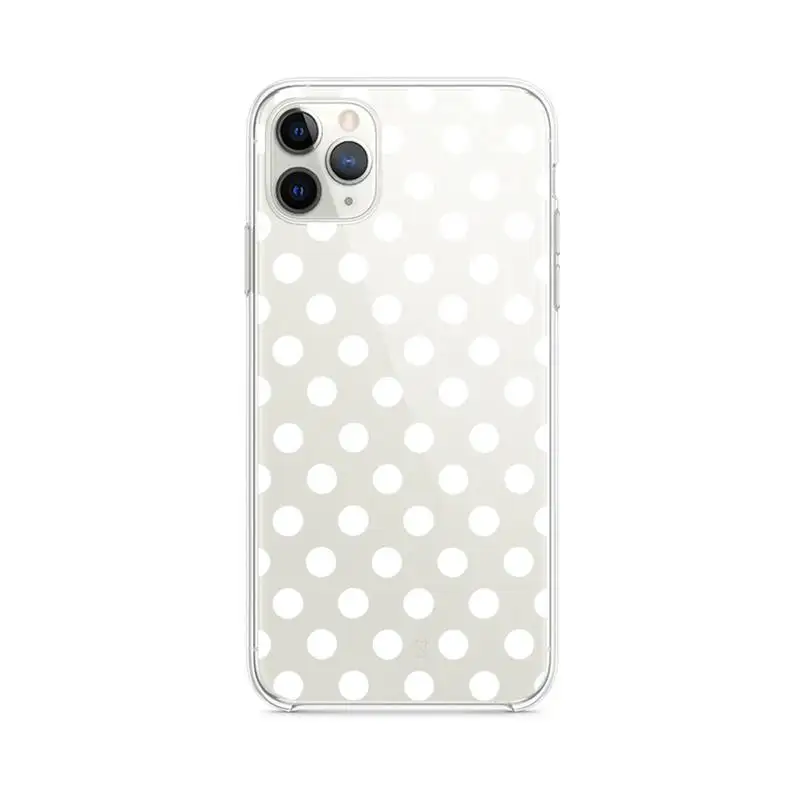 Black White Polka Dot Telefón Prípade Jasne pre iphone 12 11 Pro max mini XS 8 7 6 6 Plus X 5S SE 2020 XR kryt 1