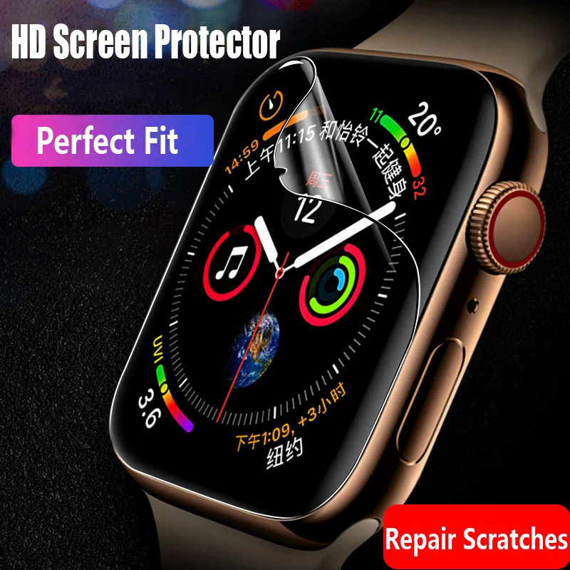 Mäkké sklo Pre Apple Hodinky screen protector (Nie tvrdeného Skla) HD Filmu apple hodinky 44 mm 42mm 40 mm 38 mm série 6 se 5 4 3 5