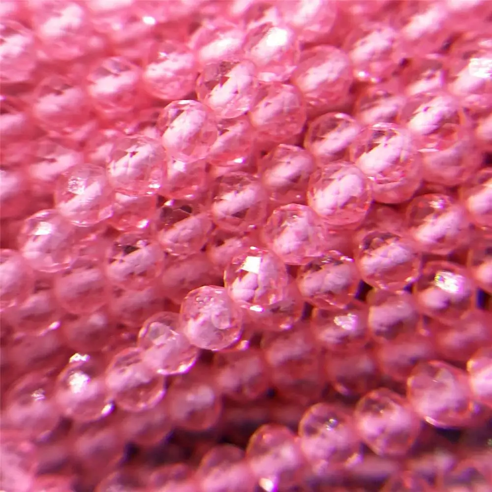 Prírodný ružový kremeň korálky Kolo Malé kamenné korálky Oddiel Voľné dištančné Korálky Šperky Čo Náramok, Náhrdelník 2 3 mm perličiek 1
