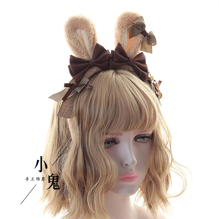Japonský lolita medveď ear band medveď vlasy kapely kc Lolita čelenka na vlasy priečinok príslušenstvo strane 0