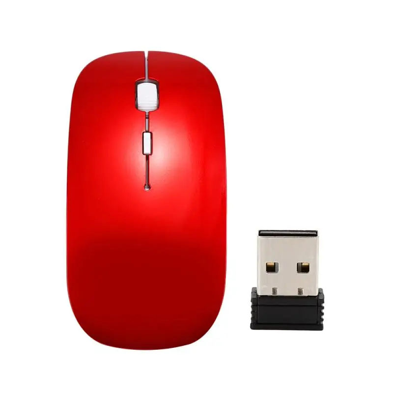 NOVÝ Ultra Tenký 2,4 GHz, 1600DPI Bezdrôtová Optická Myš Počítač PC Myš S USB Adaptér Prijímač Mause Pre Počítač, Notebook Mouse 0