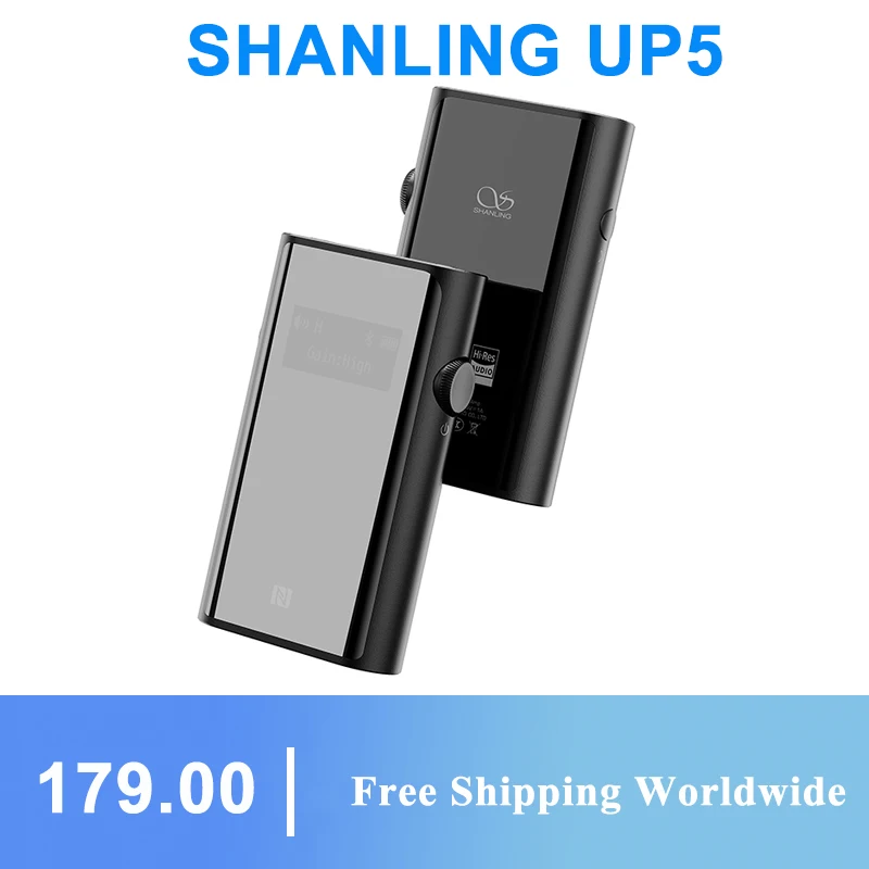 SHANLING UP5 Dual ES9219C Čip Vyvážené Bluetooth Dekódovanie USB DAC, Slúchadlový Zosilňovač 2.5/3.5/4.4 mm DSD256 PCM 384Khz Dekodér 5