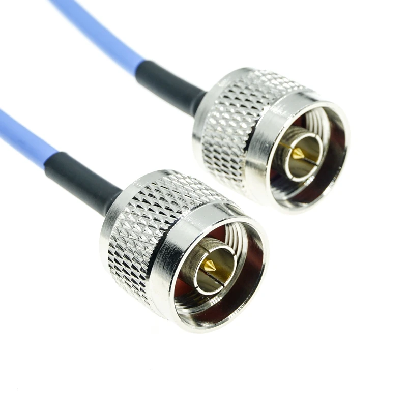 N typ male na N samec konektor konektor RG402 RG-402 Semi Flexibilné Koaxiálny Kábel 50ohm Modrá 3