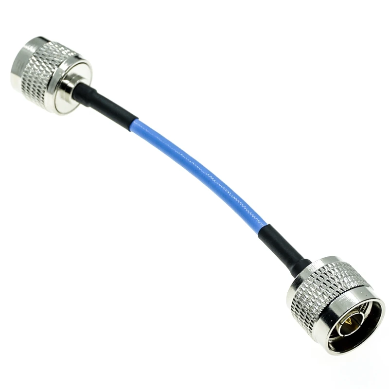 N typ male na N samec konektor konektor RG402 RG-402 Semi Flexibilné Koaxiálny Kábel 50ohm Modrá 5