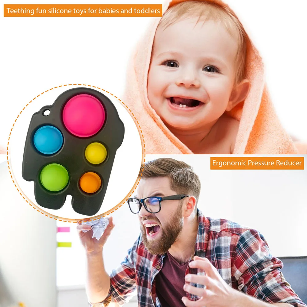Detské Push Bublina Fidget Jednoduché Dimple Duševného Rozvoja Stlačením Uchopenie Dosky Relaxačná Raného Vzdelávania Hračky 1